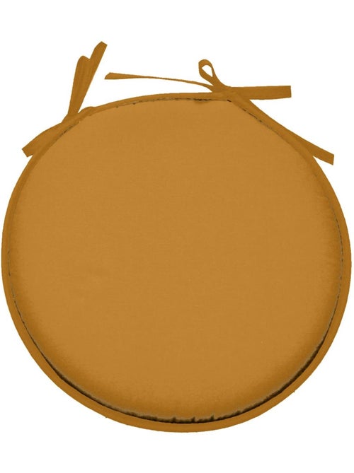 Galette de chaise ronde Unie Pop color 40 cm Curry - Kiabi