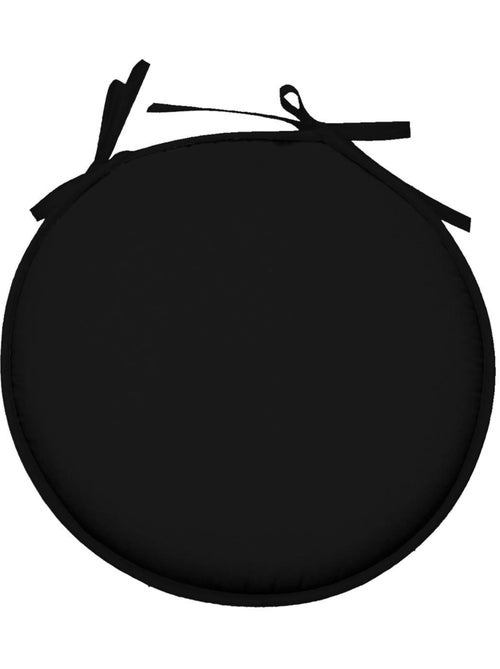 Galette de chaise ronde Unie Pop color 40 cm Noir - Kiabi