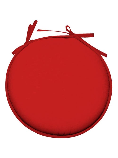 Galette de chaise ronde Unie Pop color 40 cm Rouge - Kiabi