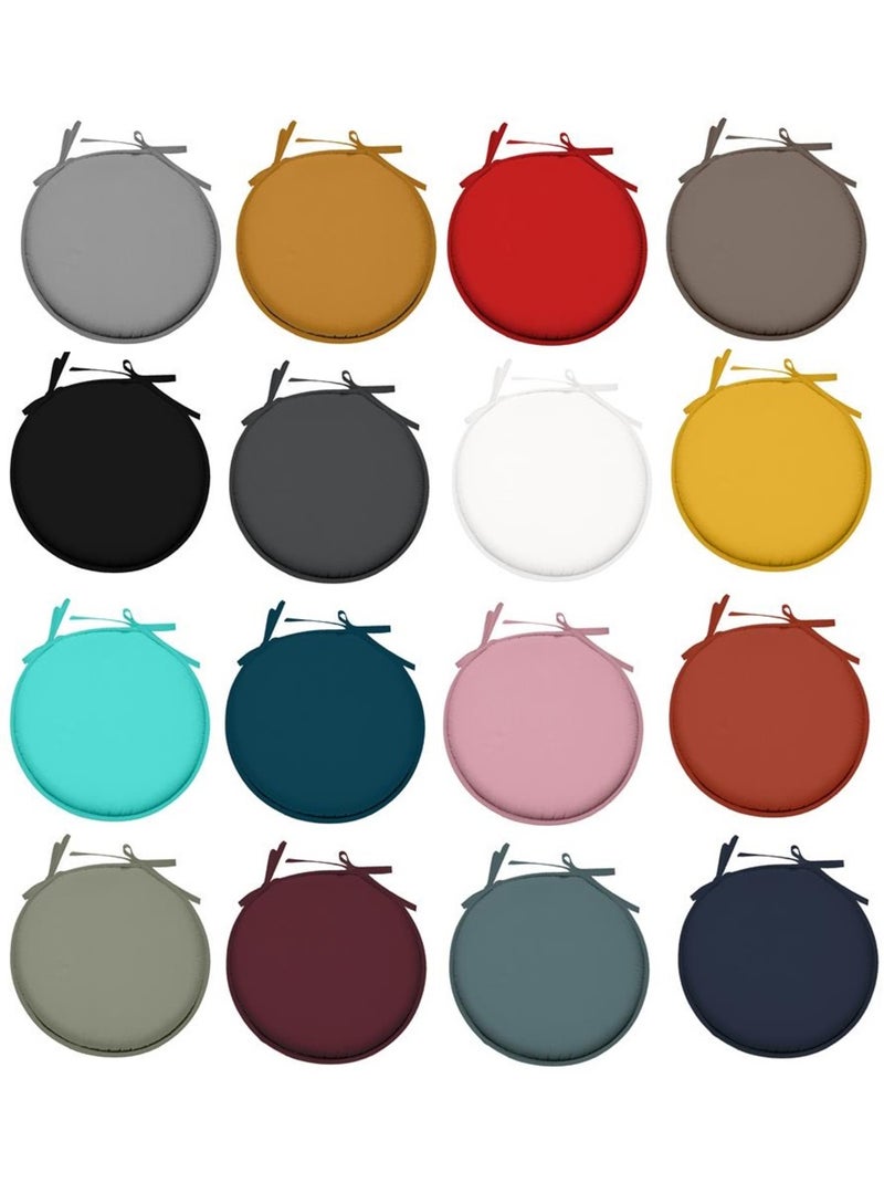 Galette de chaise ronde Unie Pop color Noir - Kiabi