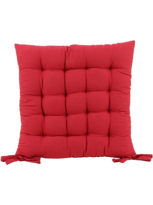 Galette de chaise rouge 40x40cm - Kiabi Galette de chaise rouge 40x40cm - Kiabi