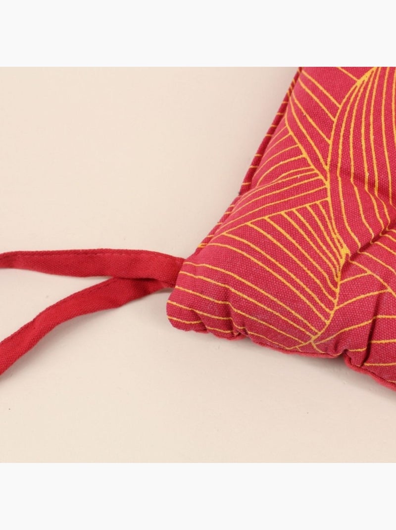 Galette de chaise rouge motifs feuillage 40cm Rouge - Kiabi
