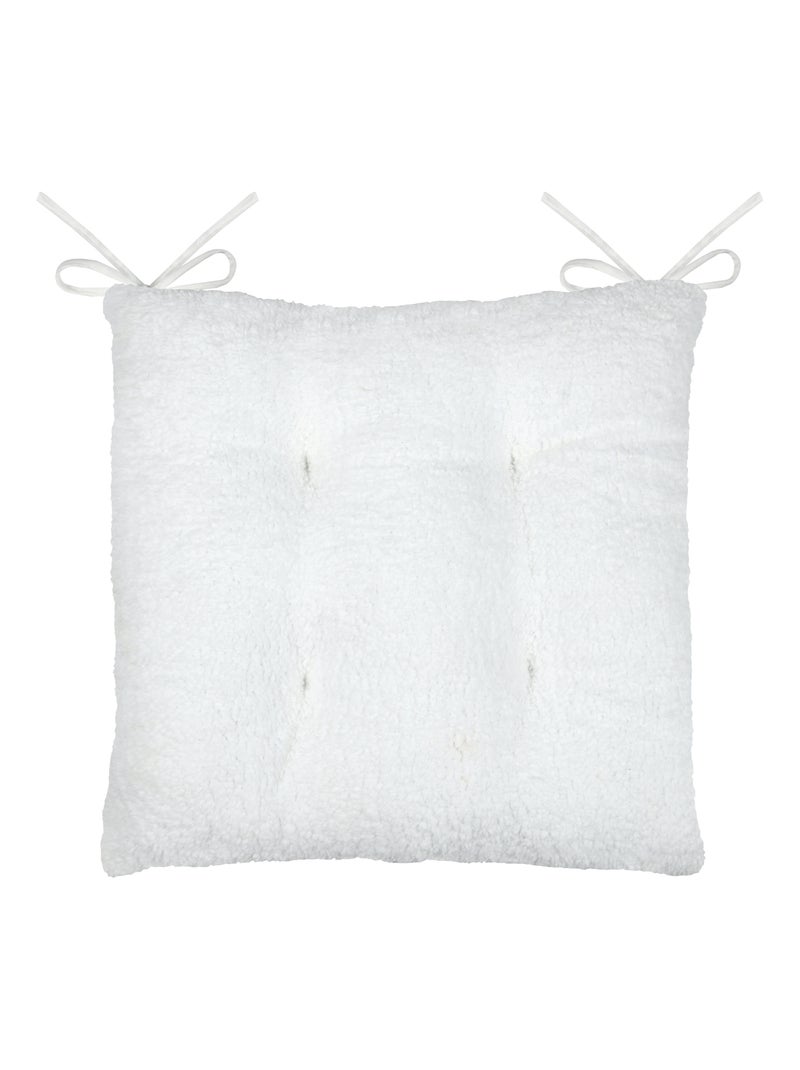Galette de chaise ultra douce "Cosy" Ecru - Kiabi