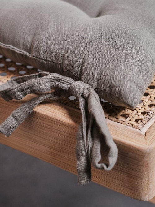 Galette de chaise uni gaze de coton INDIAN FLOWERS - Kiabi