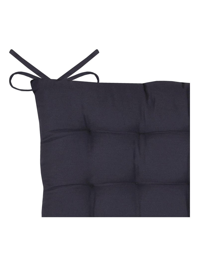 Galette de chaise unie et classique gris anthracite - Kiabi