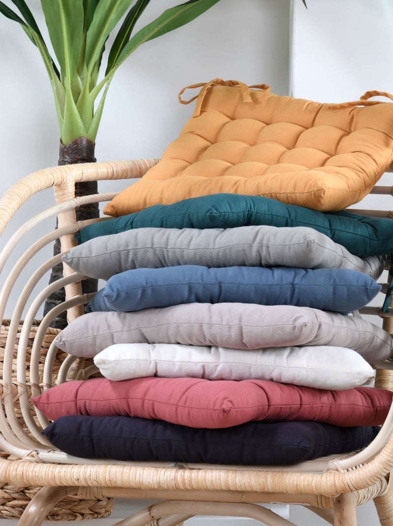 Galette de chaise unie et classique Vert émeraude - Kiabi