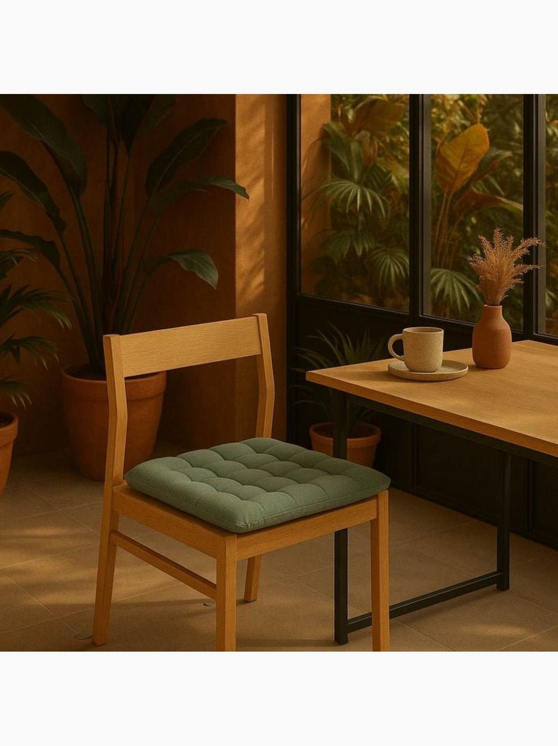 Galette de chaise vert 40x40cm Vert - Kiabi