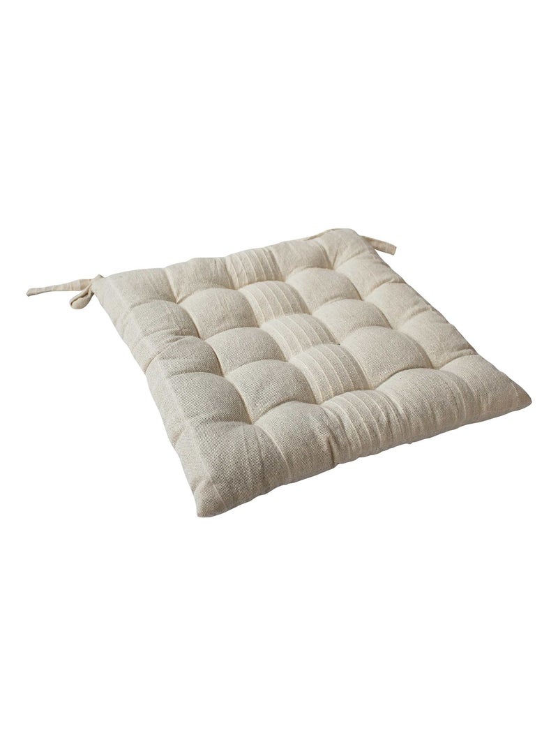 Galette piquée en coton recyclé Beige coquille - Kiabi