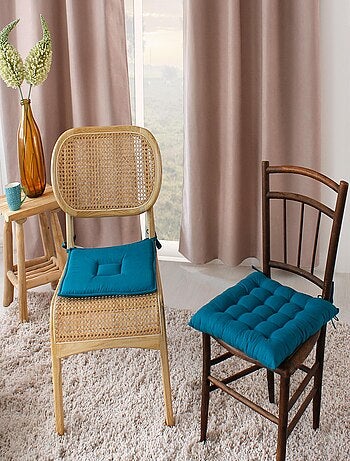 Galette plate unie avec passepoil et nouettes