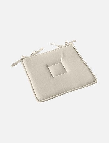 Galette plate unie avec passepoil et nouettes