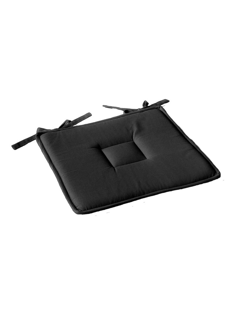 Galette plate unie avec passepoil et nouettes gris anthracite - Kiabi