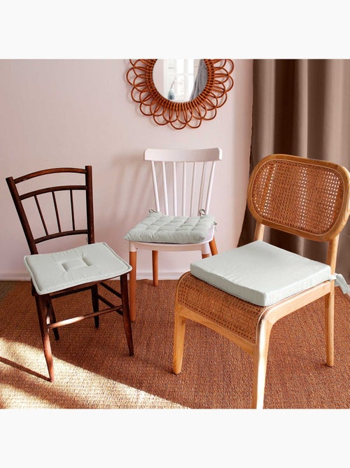 Galette plate unie avec passepoil et nouettes - Kiabi