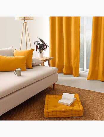 Galette plate unie avec passepoil et nouettes