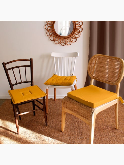 Galette plate unie avec passepoil et nouettes - Kiabi