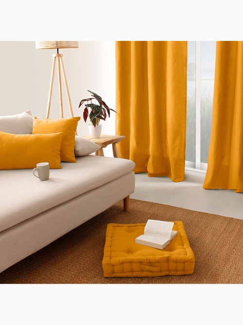 Galette plate unie avec passepoil et nouettes - Kiabi