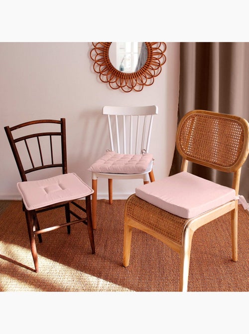 Galette plate unie avec passepoil et nouettes - Kiabi