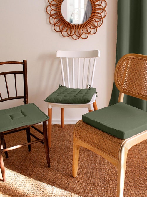 Galette plate unie avec passepoil et nouettes - Kiabi