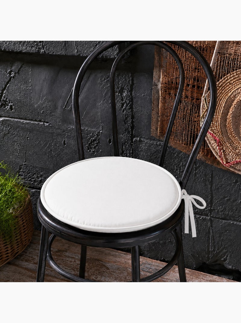 Galette ronde en polyester couleur uni Blanc - Kiabi