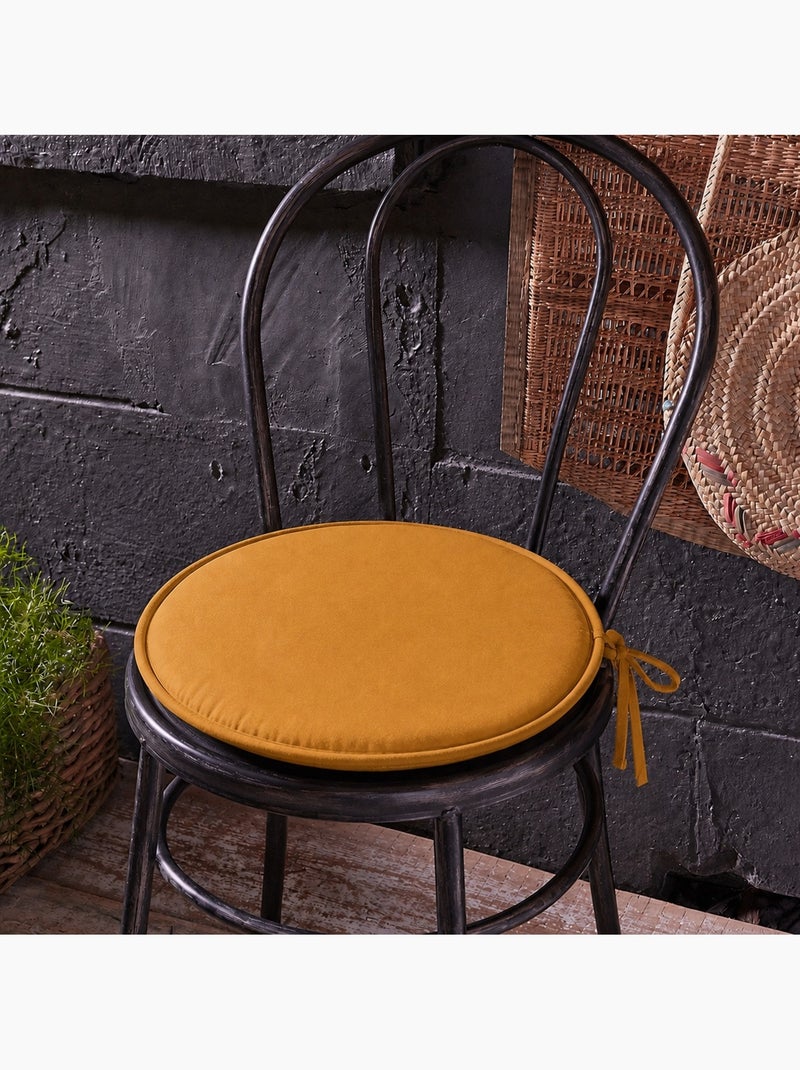 Galette ronde en polyester couleur uni Curry - Kiabi