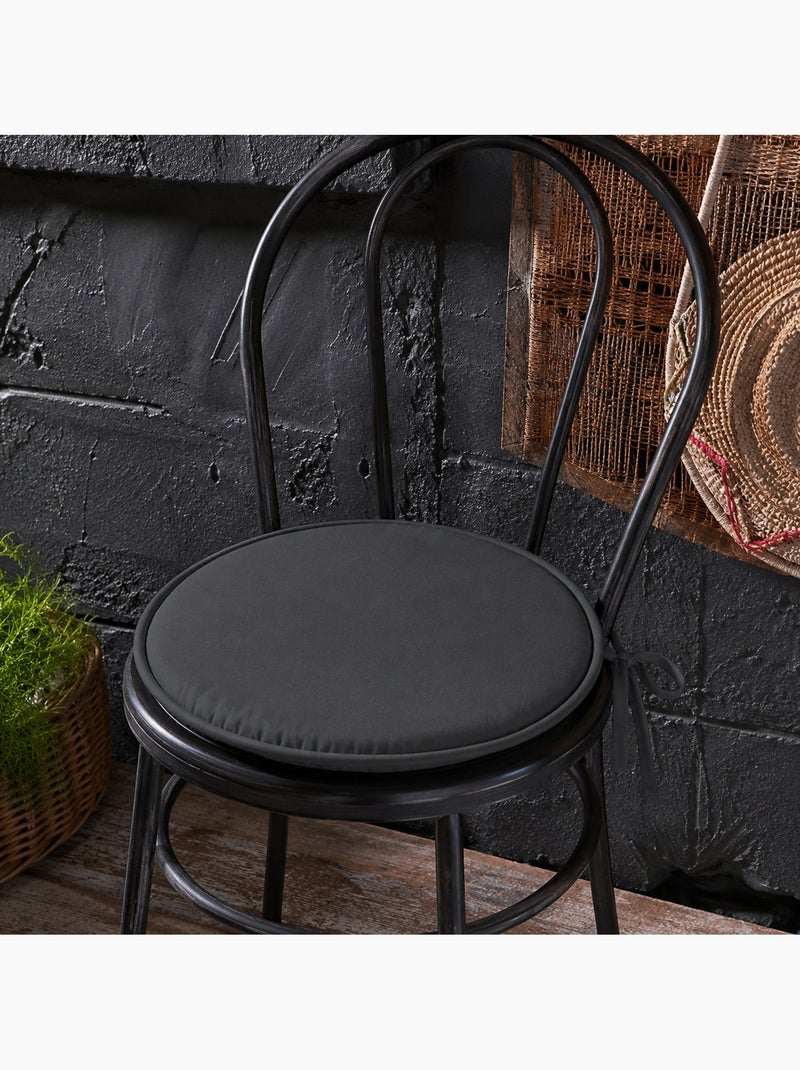 Galette ronde en polyester couleur uni gris anthracite - Kiabi