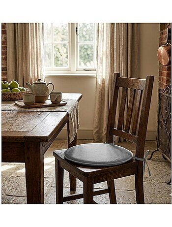 Galette ronde en polyester couleur uni