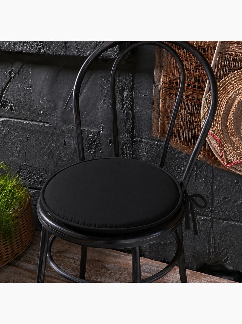 Galette ronde en polyester couleur uni Noir - Kiabi