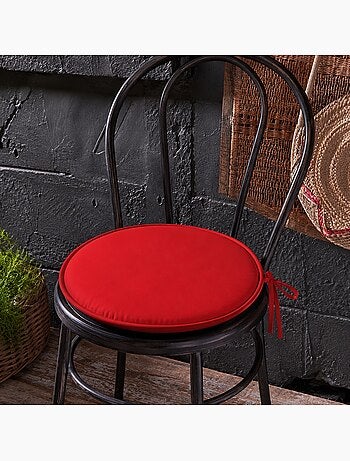 Galette ronde en polyester couleur uni