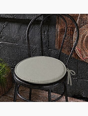 Galette ronde en polyester couleur uni
