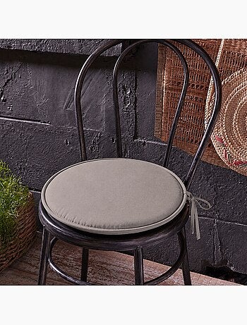 Galette ronde en polyester couleur uni
