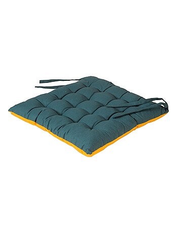 Galettes de chaise carrées bicolores, lot par 2 - DYLREV