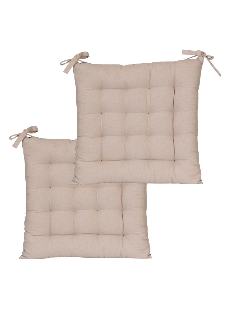 Galettes de chaise carrées bicolores, lot par 2 - DYLREV gris anthracite - Kiabi