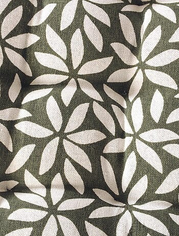 Galettes de chaise carrées bicolores, lot par 2 - DYLREV