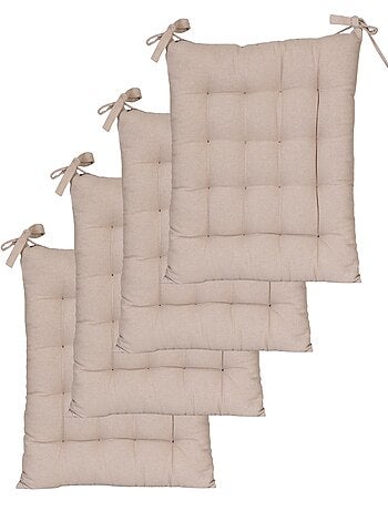 Galettes de chaise carrées bicolores, lot par 4 - DYLREV