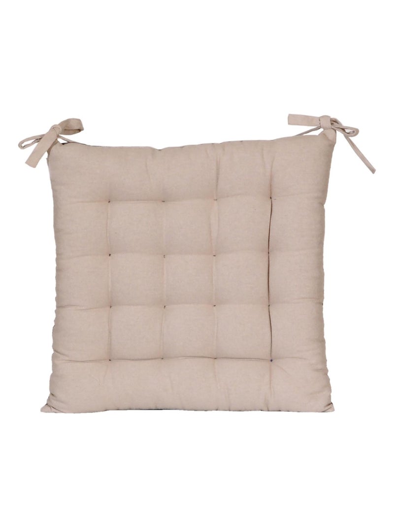 Galettes de chaise carrées bicolores, lot par 4 - DYLREV gris anthracite - Kiabi
