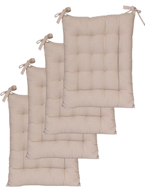 Galettes de chaise carrées bicolores, lot par 4 - DYLREV - Kiabi