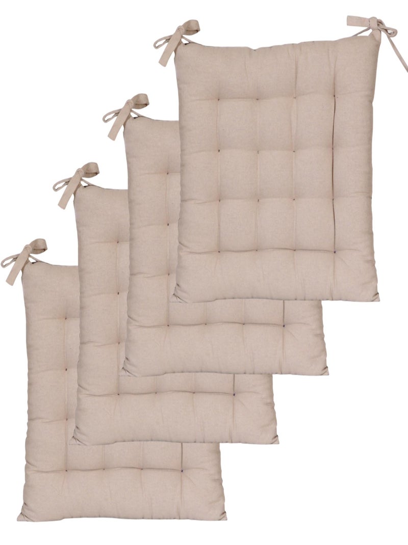Galettes de chaise carrées bicolores, lot par 4 - DYLREV gris anthracite - Kiabi