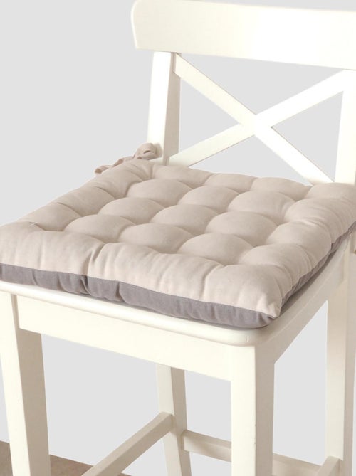 Galettes de chaise carrées bicolores, lot par 4 - DYLREV - Kiabi