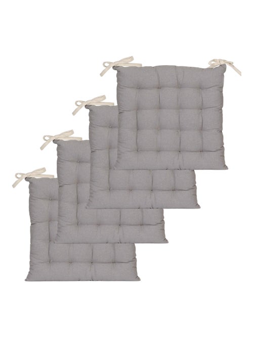 Galettes de chaise carrées bicolores, lot par 4 - DYLREV - Kiabi