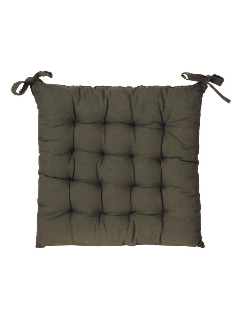 Galettes de chaise carrées bicolores, lot par 4 - DYLREV Kaki - Kiabi
