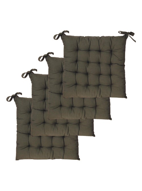 Galettes de chaise carrées bicolores, lot par 4 - DYLREV - Kiabi