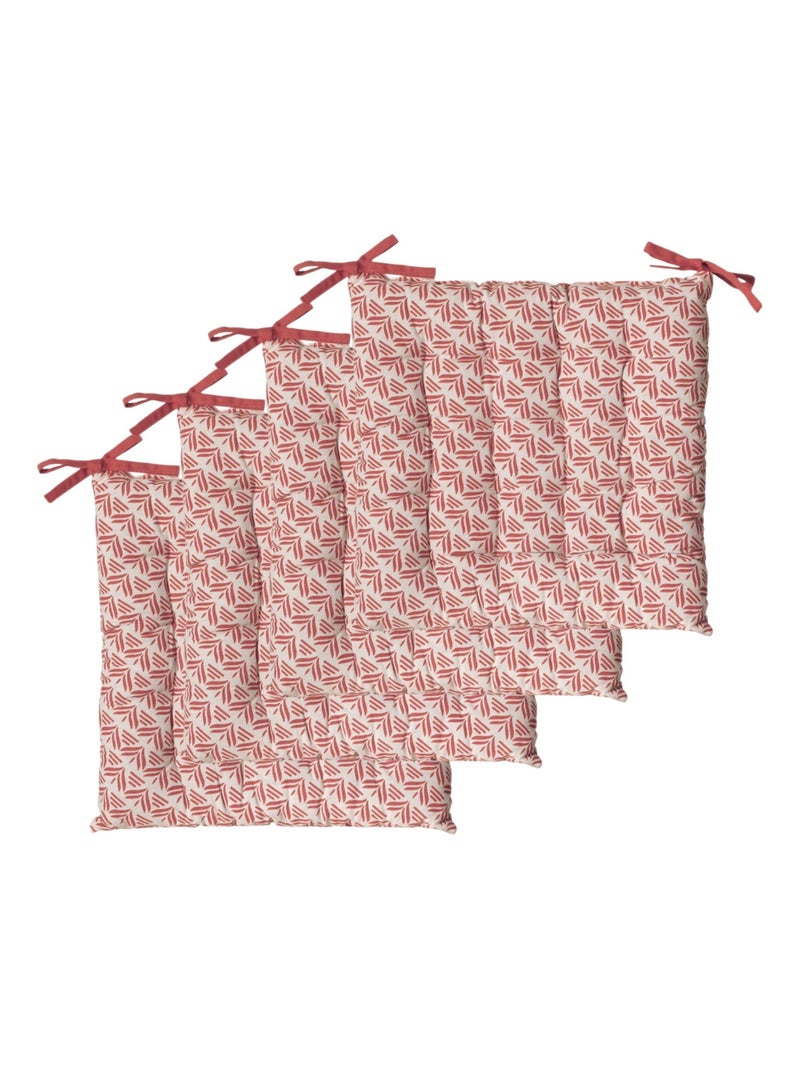 Galettes de chaise carrées bicolores, lot par 4 - DYLREV Terracotta - Kiabi