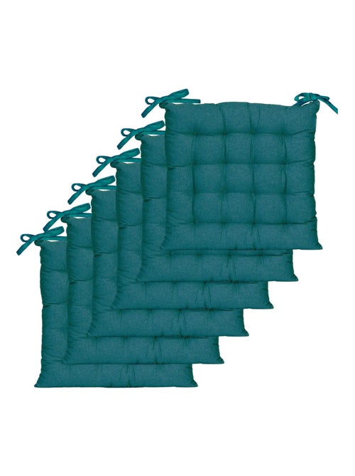 Galettes de chaise carrées bicolores, lot par 6 - DYLREV - Kiabi