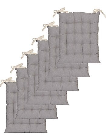 Galettes de chaise carrées bicolores, lot par 6 - DYLREV