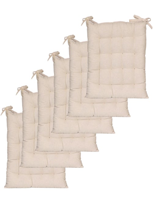 Galettes de chaise carrées bicolores, lot par 6 - DYLREV - Kiabi