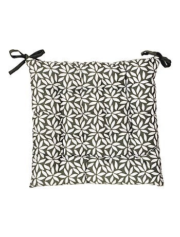 Galettes de chaise carrées bicolores, lot par 6 - DYLREV