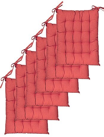 Galettes de chaise carrées bicolores, lot par 6 - DYLREV