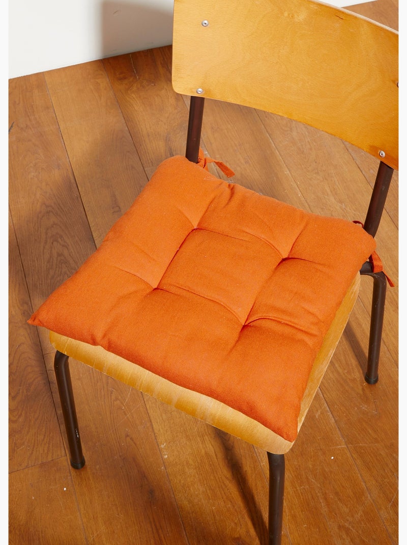 Galettes de chaise en coton à nouettes - AFIBEL Orange - Kiabi