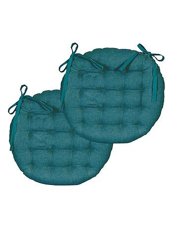 Galettes de chaise rondes bicolores, lot par 2 - DYLREV