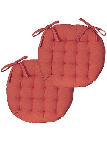 Galettes de chaise rondes bicolores, lot par 2 - DYLREV