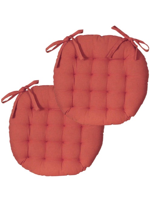 Galettes de chaise rondes bicolores, lot par 2 - DYLREV - Kiabi
